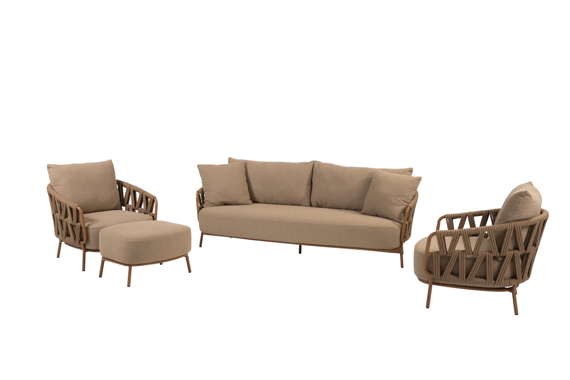 Biarritz lounge set amber with footstool - Complete Set