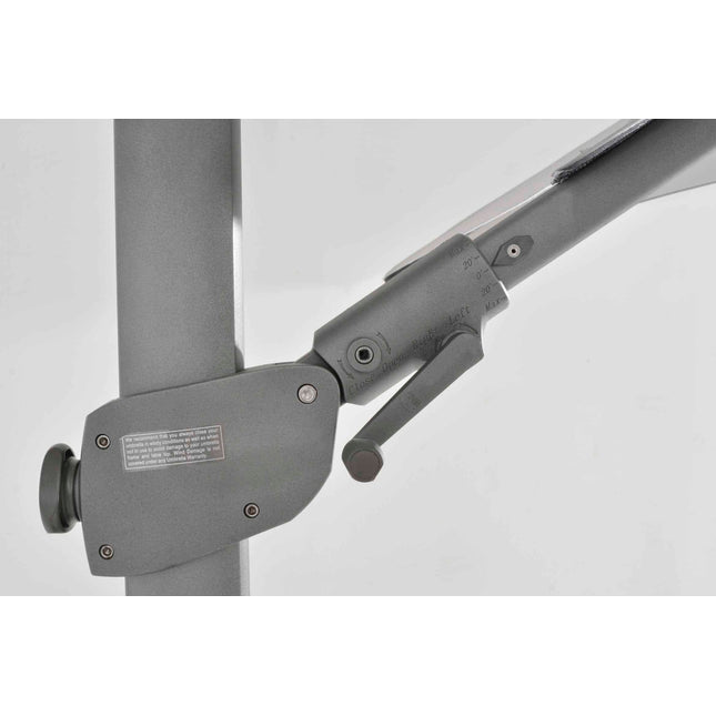 4 Seasons Outdoor Parasol Siesta Premium 300 x 300 cm mittelgrau