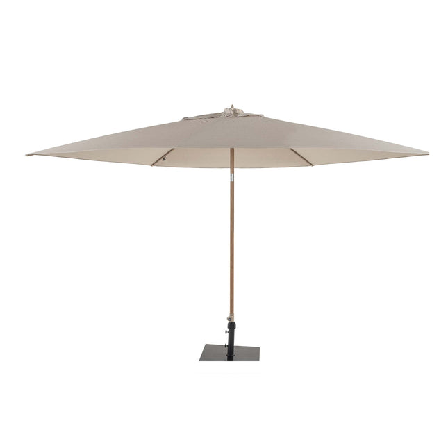 4 Seasons Outdoor Azzurro 300 cm. Ø Sand mit Holz Look -Rahmen