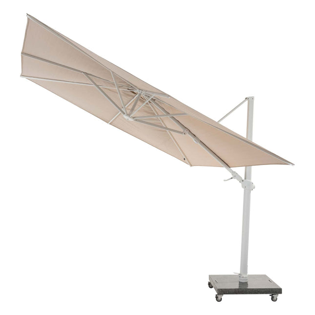 4 Seasons Outdoor Siesta Premium 300 x 300 cm. Sand mit weißem Rahmen