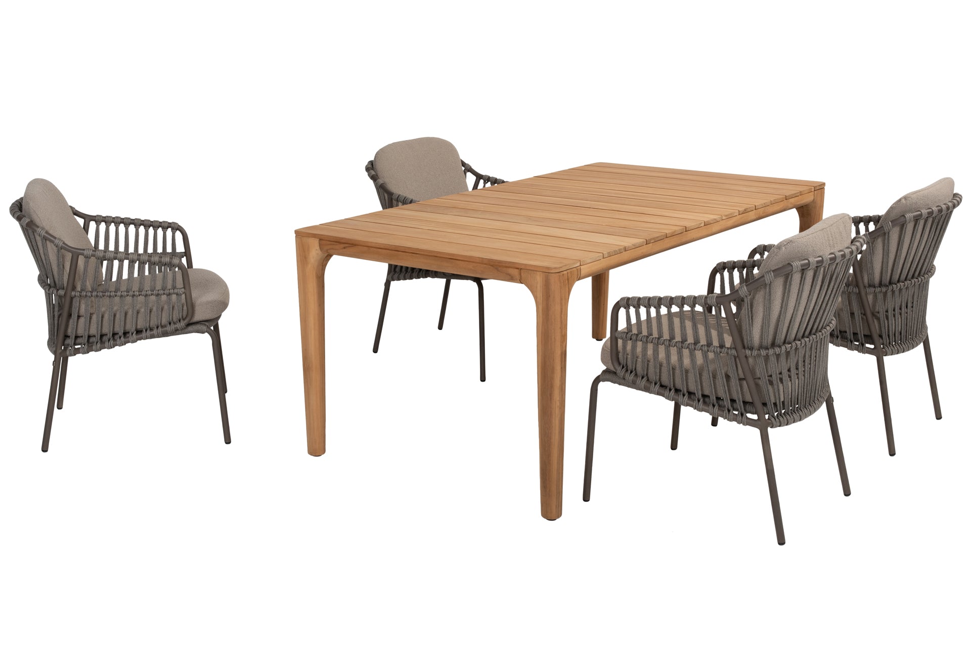 Capalbio dining set with Liam table teak 180x100cm - Complete Set