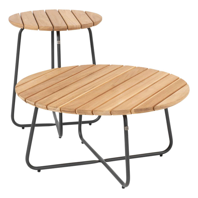 4 Seasons Outdoor Verdi Seitentisch Teak 45 cm Ø (H 55)