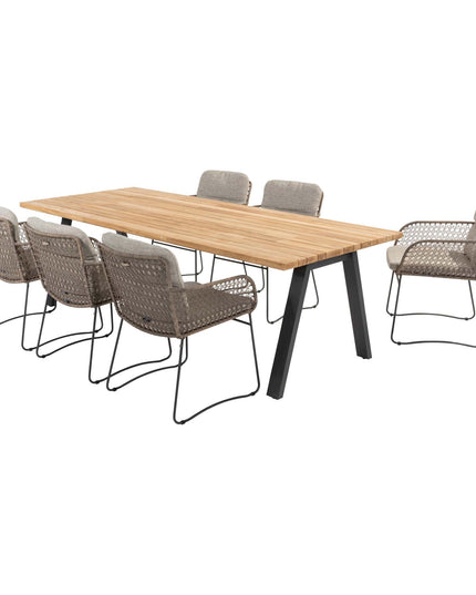 4 Seasons Outdoor Aprilla dining pure + Taste 4SO Ambassador teak tisch 240 x 100 cm