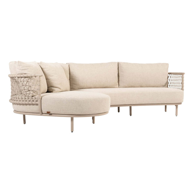 4 Seasons Outdoor Sardinia Chaise Lounge Bank + Puccini Lounge Chair + Verdi Coucht Tabelle 73 Ø CM