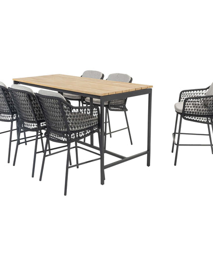 4 Seasons Outdoor Tramonti Bar Sitz + Taste 4SO Taverne Bartafel Teak 200 cm