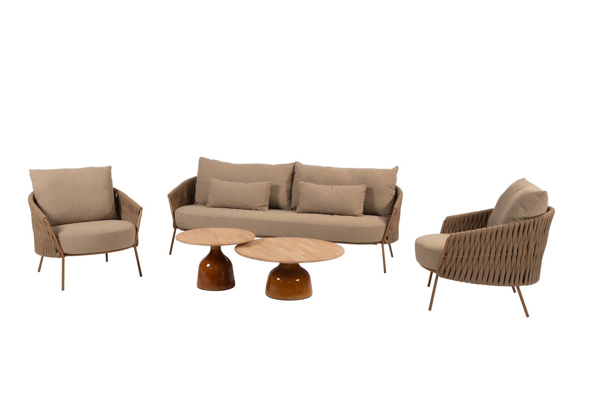 Molina lounge set amber with June tables - Complete Set