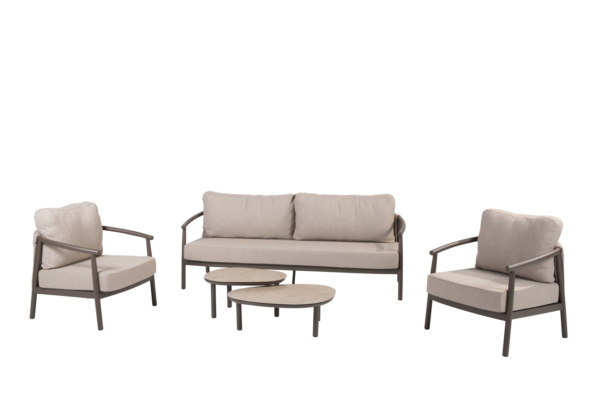 Barolo lounge set terre with Monroe tables - Complete Set