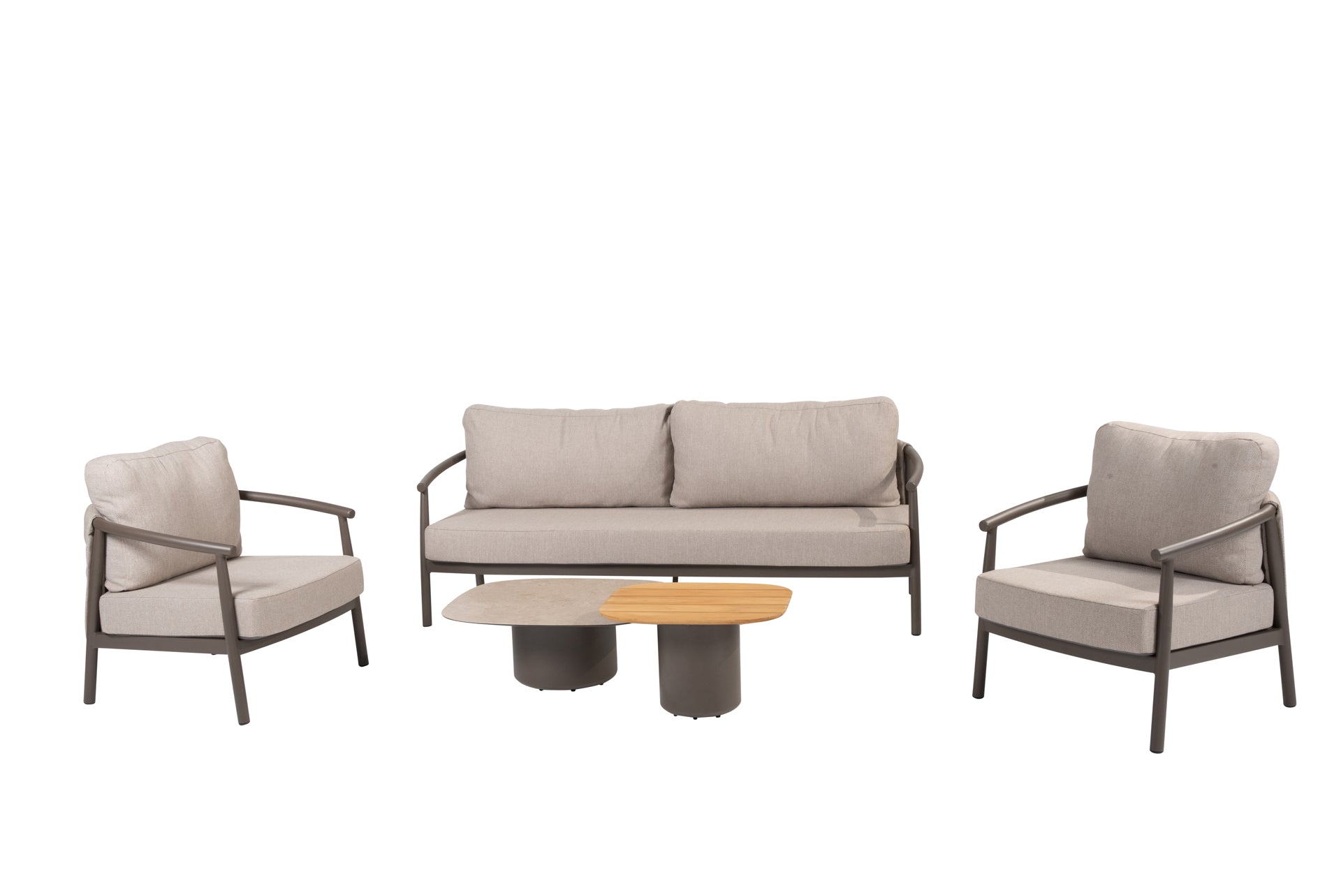 Barolo lounge set terre with Demi tables - Complete Set