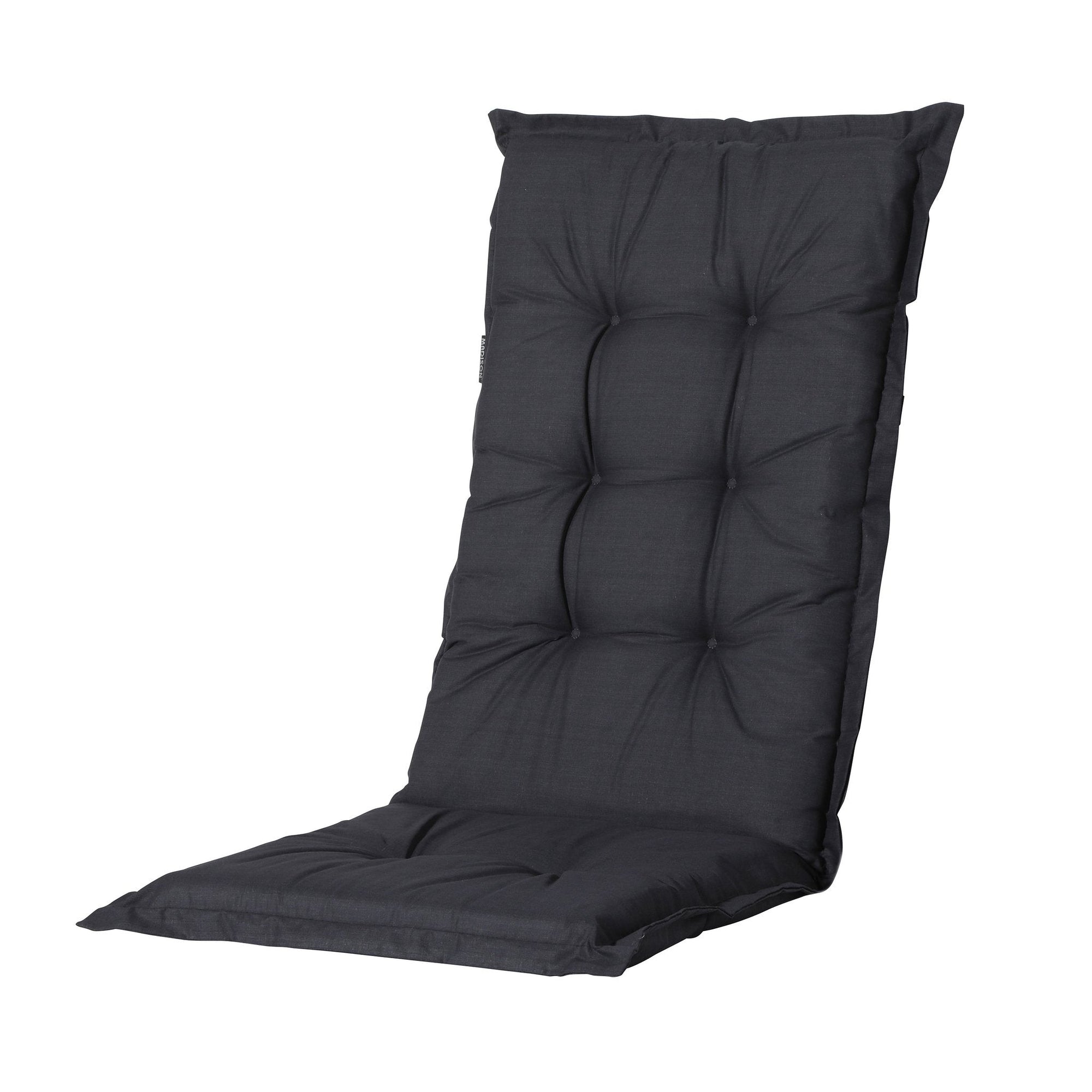 Madison Basic hoge rug basis rugkussen 123x50 cm - Basic black