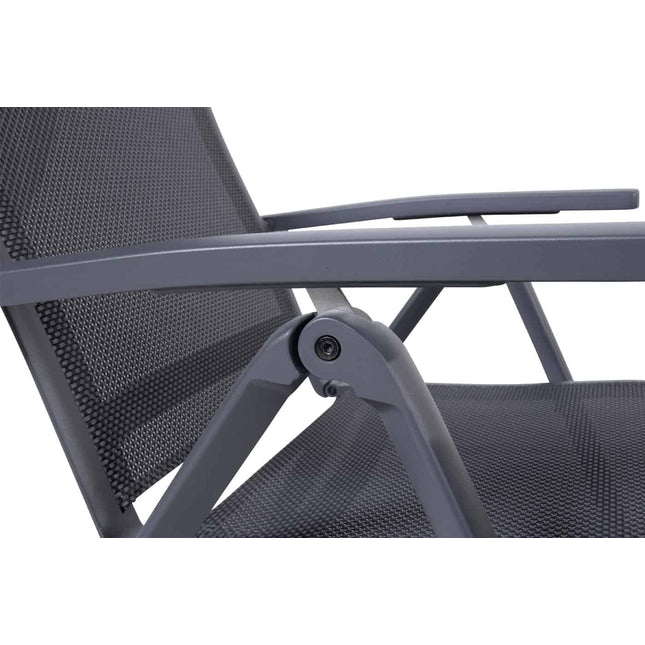 Taste 4SO Cadiz Verstellbarer Stuhl + Kammtisch Anthrazit 220 cm