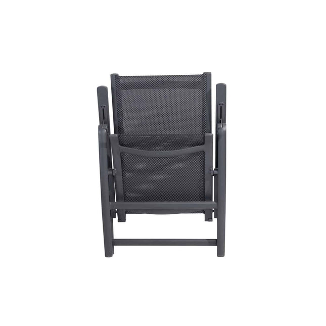 Taste 4SO Cadiz Verstellbarer Stuhl + Kammtisch Anthrazit 220 cm