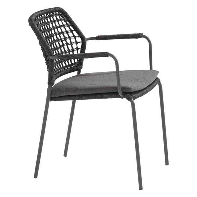 Taste 4SO Barista Dining Anthrazit + Basso Teaktabelle 240 cm