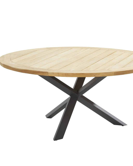 4 Seasons Outdoor Aprilla Dining Pure + Taste 4SO Prado Teak Tabelle 160 Ø CM