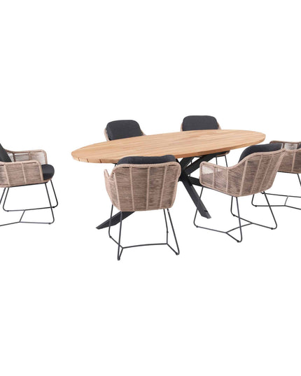 Taste 4SO Belmond Dining Naturel + Prado Tabelle 240 cm Oval