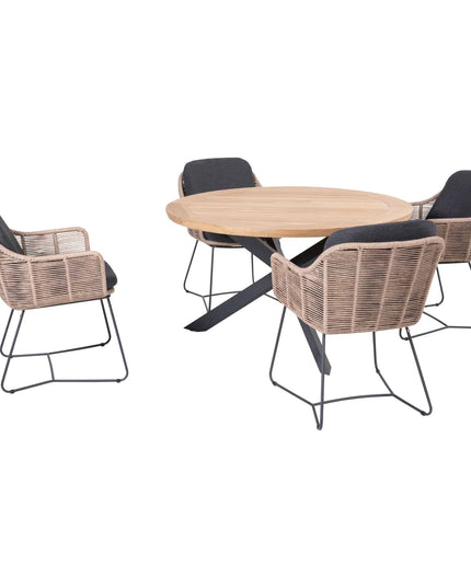 Taste 4SO Belmond Dining Naturel + Prado Tabelle 130 Ø CM