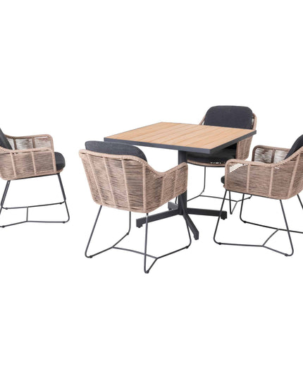 Taste 4SO Belmond Dining Naturel + Fiesta Tabelle 90 × 90 cm