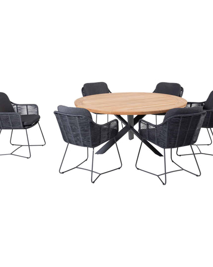 Taste 4SO Belmond Dining Anthrazit + Prado Tabelle 160 Ø cm