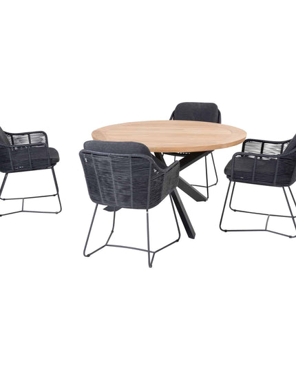 Taste 4SO Belmond Dining Anthrazit + Prado Tabelle 130 Ø cm