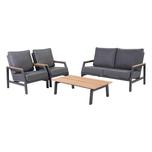 Taste 4SO Ravenna Couchtisch mit Teaktisch -Tisch 120 x 65 x 35 cm