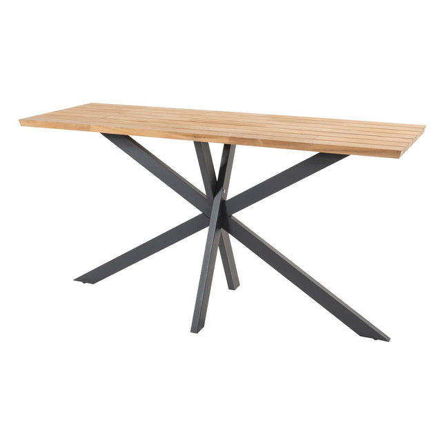 Taste 4SO Prado Bar Table Anthrazit 200 x 70 x 105 cm. Teaktisch -Top