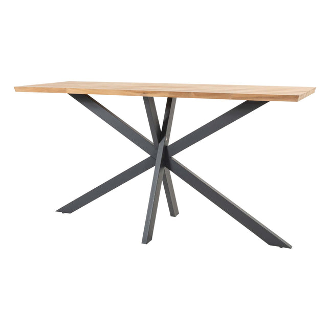 Taste 4SO Prado Bar Table Anthrazit 200 x 70 x 105 cm. Teaktisch -Top
