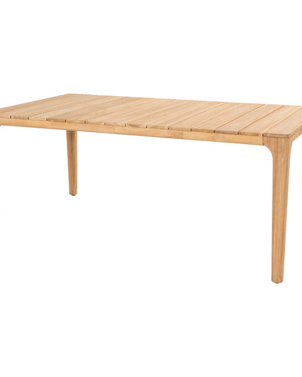 Taste 4SO Manitoba Stapelbare Essstuhl Olive + Liam Esstisch Teak 180 cm