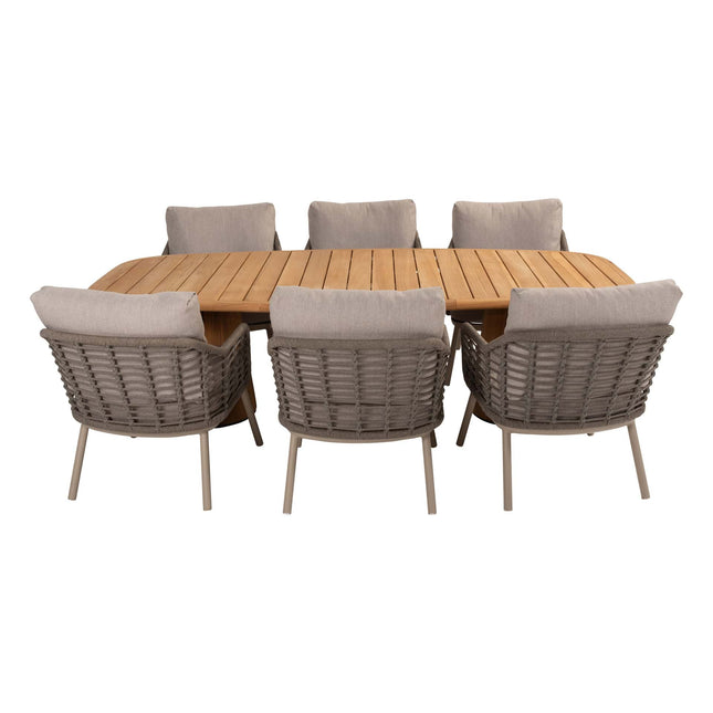 Taste 4SO Puglia niedriger Esstuhl + Capri Low Ess Tisch Tisch ab 240 cm