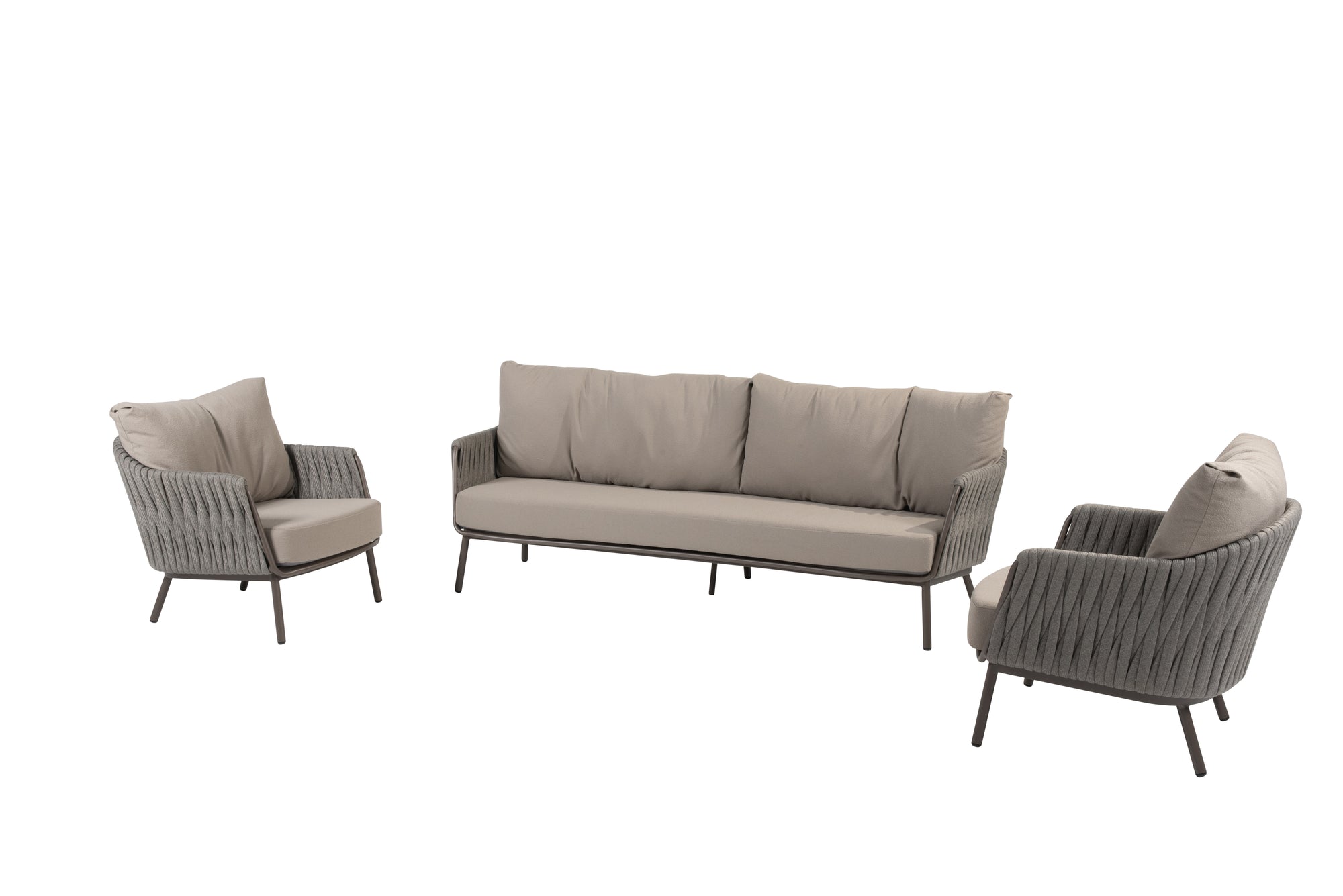 Taste 4SO Cannes loungeset: 3-zits bank + 2x lounge stoel