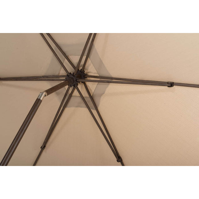 4 Seasons Outdoor Azzurro 300 cm. Ø Strand mit Wenge -Rahmen