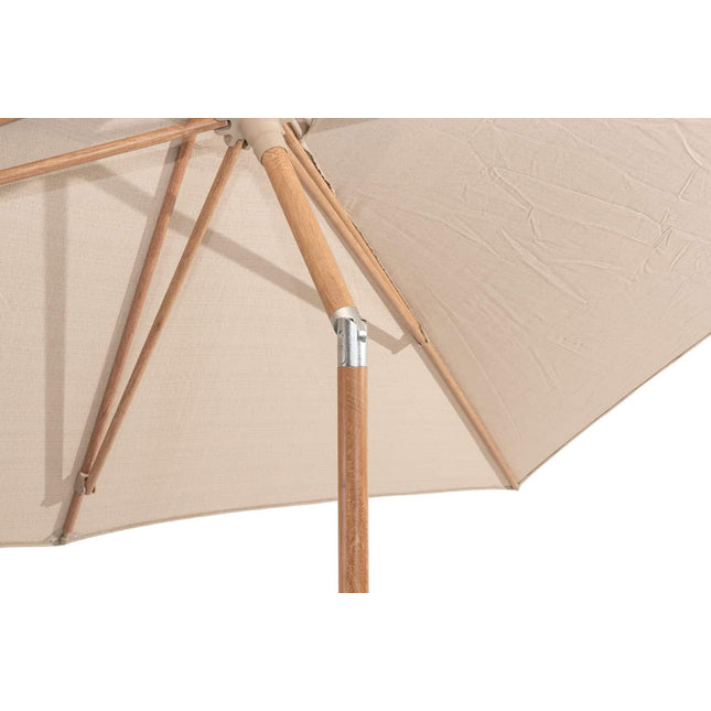 4 Seasons Outdoor Azzurro 300 cm. Ø Sand mit Holz Look -Rahmen
