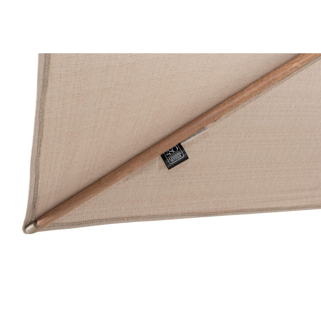 4 Seasons Outdoor Azzurro 300 cm. Ø Sand mit Holz Look -Rahmen