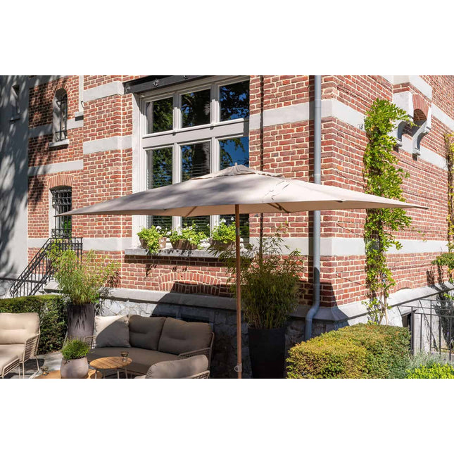 4 Seasons Outdoor Azzurro 200 x 300 cm. Sand mit Holz -Look -Rahmen