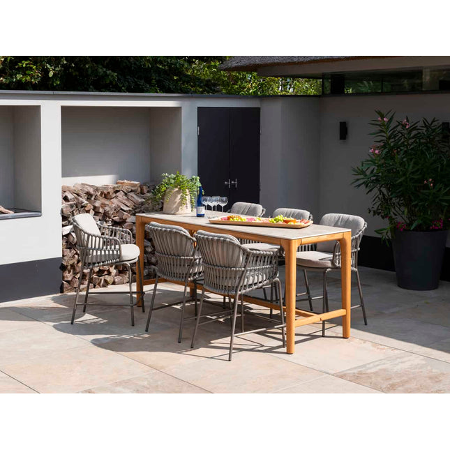 Taste 4SO Liam High Ess Tisch mit Keramiktisch Top 220 x 75 x 95 cm.