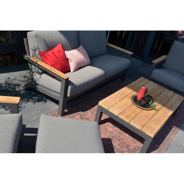 4 Seasons Outdoor Capitol Couchtisch Quadrat 90 x 90 x 35 cm. Teaktisch -Top
