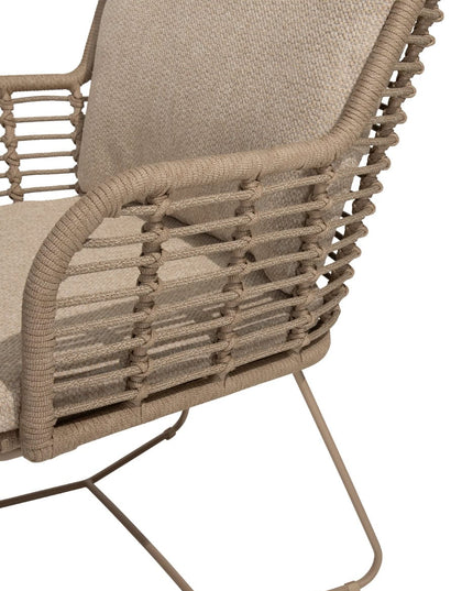 4 Seasons Outdoor Fabrice Essstuhl Latte + Taste 4SO Manolo Tisch Latte mit bedrucktem Keramiktisch Top 240 cm