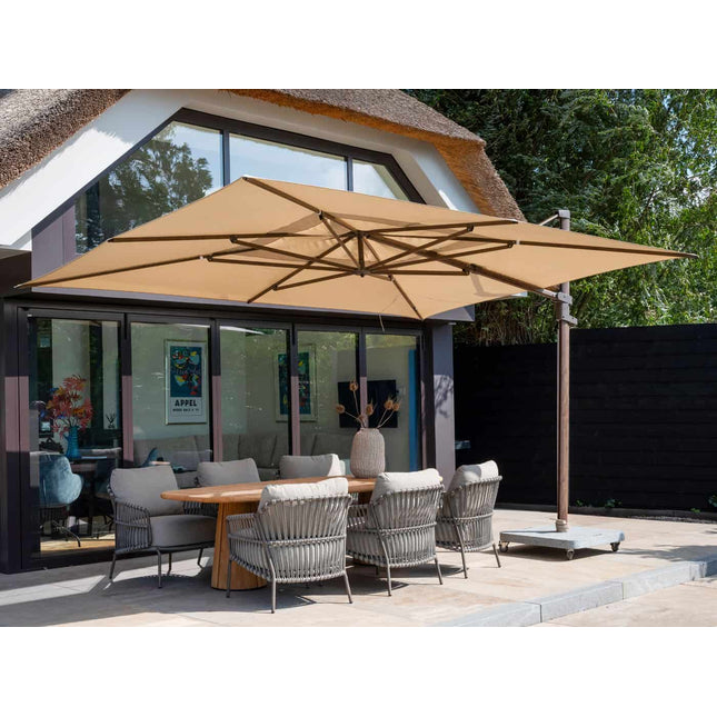 4 Seasons Outdoor Finca 400 x 300 cm. Strand mit Wenge -Rahmen