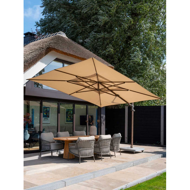 4 Seasons Outdoor Finca 400 x 300 cm. Strand mit Wenge -Rahmen