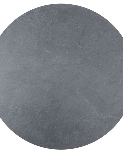 4 Seasons Outdoor Aprilla Dining Pure + Locarno Tisch HPL Slate Anthrazit 130 Ø cm