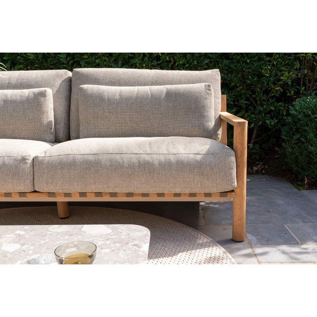 4 Seasons Outdoor Lucas Couchtisch Teak 120 x 60 x 30 cm. Mit Keramik -Terrazzo -Tischplatte