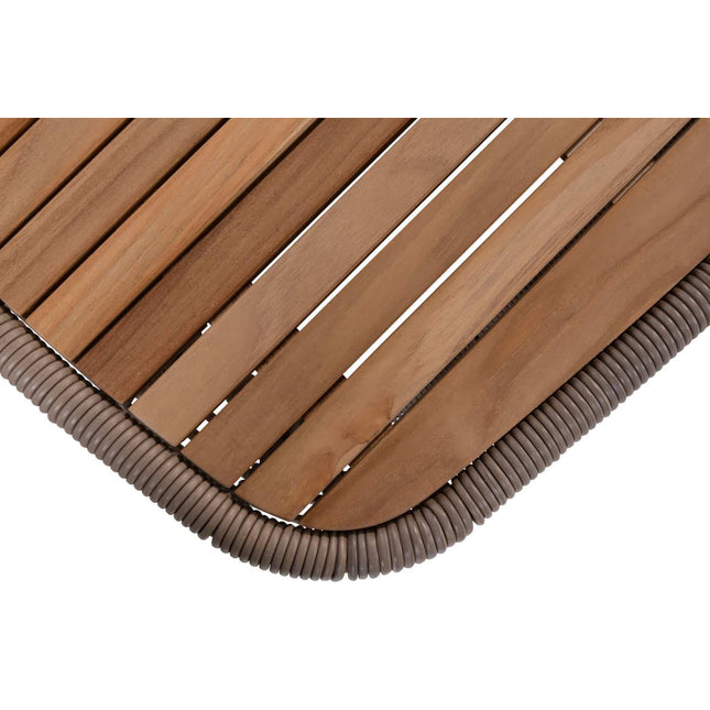 4 Seasons Outdoor Lugano Couchtisch mit Teakleiter 130 x 80 x 30 cm.