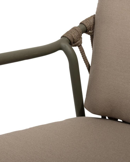 Taste 4SO Manitoba Stapelbare Essstuhl Olive + Liam Esstisch Teak 180 cm