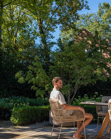 4 Seasons Outdoor Murcia Dining Latte + Taste 4SO Prado Teak Tabelle 160 Ø CM