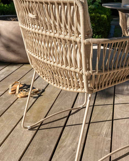 4 Seasons Outdoor Murcia Dining Latte + Taste 4SO Prado Teak Tabelle 160 Ø CM