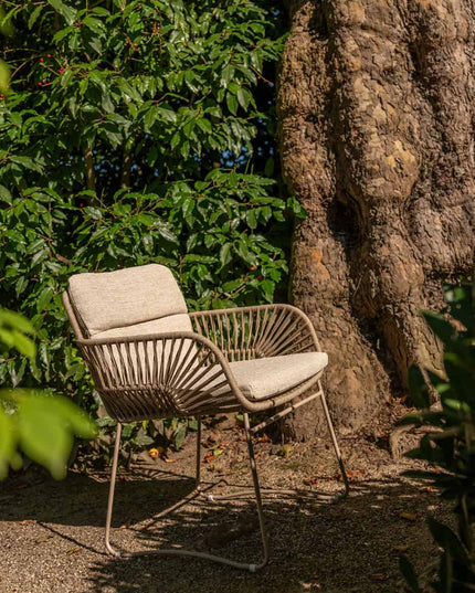 4 Seasons Outdoor Murcia Dining Latte + Taste 4SO Prado Teak Tabelle 160 Ø CM