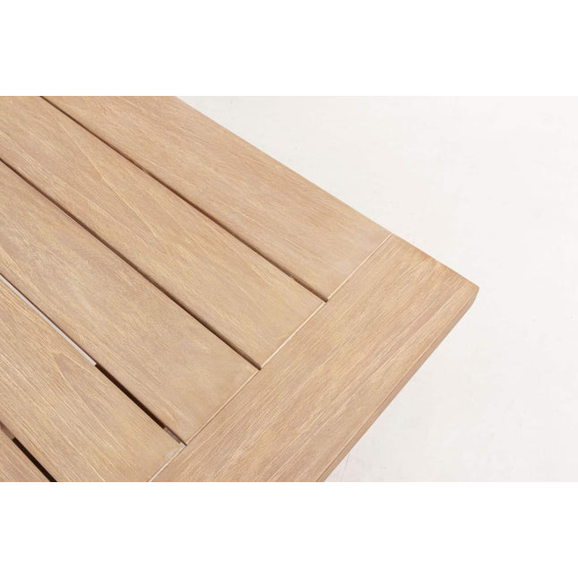 Taste 4SO Noah niedriger Esstisch gebürstet Teak 300 x 100 cm