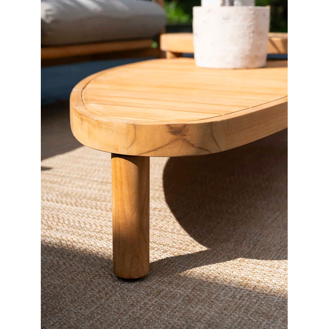 4 Seasons Outdoor Finn Couchtisch Kieselform 125 x 63 cm. (H 25)