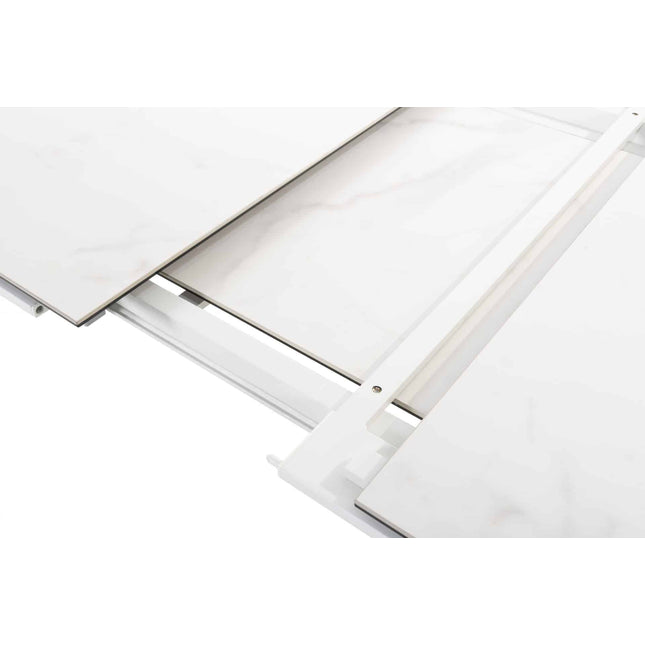 Taste 4SO optimale Verschiebungen Tisch Keramik Weiß 220-280-340 cm