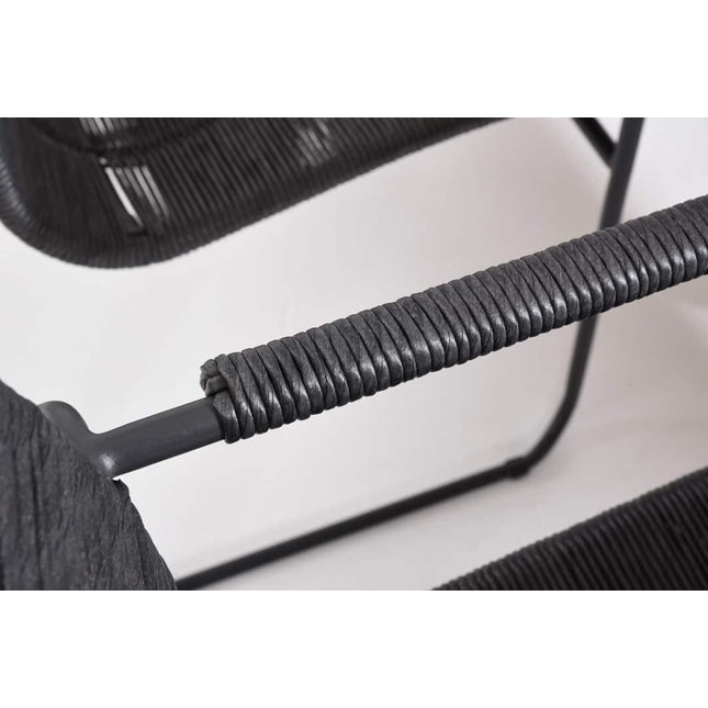 Taste 4SO Palma Dining Anthrazit + Louvre Teaktabelle 160 Ø cm