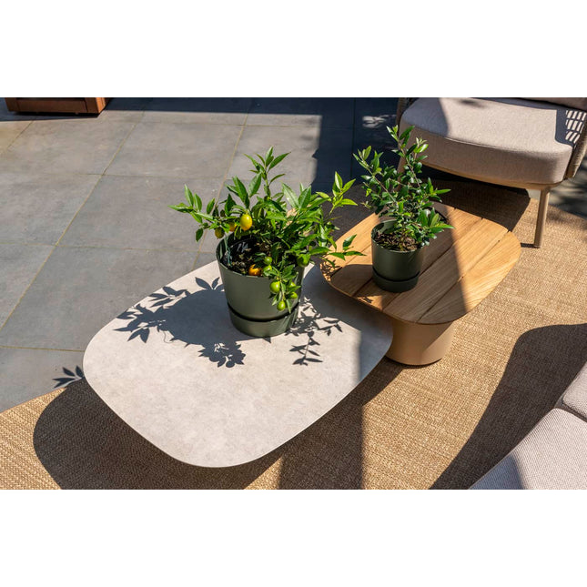 Taste 4SO Demi -Set von 2 Kaffeetischen Latte 50 x 60 und 70 x 80 cm.