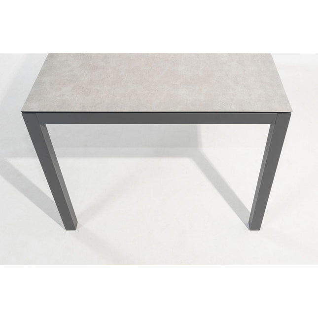 Taste 4SO Salerno Esstisch -Anthrazit mit gedruckter Keramiktisch -Tisch 160 x 95 cm.